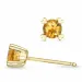 2 x 0,25 ct citrien solitaire oorbel in 14 karaat goud met citrien 