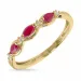 robijn ring in 14 karaat goud  0,032 ct