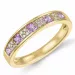 pink saffier diamant ring in 14 karaat goud 0,66 ct 0,08 ct