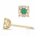 smaragd briljant oorbellen in 14 karaat goud met smaragd en diamant 