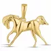 paarden hanger in 9 karaat goud
