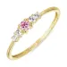 smal roze zirkoon ring in 9 karaat goud