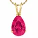 druppel ketting in verguld sterlingzilver met hanger in 9 karaat goud