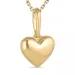 hart ketting in verguld sterlingzilver met hanger in 9 karaat goud