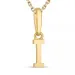 letter i ketting in verguld sterlingzilver met hanger in 9 karaat goud