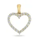 hart diamant hanger in 14 caraat goud 0,25 ct