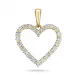 hart diamant hanger in 14 caraat goud 0,501 ct
