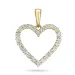 hart diamant hanger in 14 caraat goud 0,501 ct