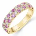 elegant pink saffier diamant ring in 14 karaat goud 0,247 ct 0,969 ct