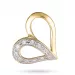hart diamanten hanger in 14 caraat goud-en witgoud 0,04 ct
