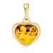 hart barnsteen hanger in verguld sterlingzilver
