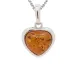 hart ketting in zilver met hanger in zilver