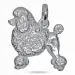 poedel zilver hanger in zilver
