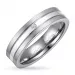 Ring in titanium en zilver