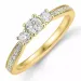 diamant ring in 14 karaat goud 0,20 ct 2 x 0,065 ct 0,10 ct