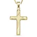 kruis ketting in verguld sterlingzilver met hanger in 8 karaat goud