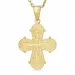 dagmarkruis ketting in verguld sterlingzilver met hanger in 8 karaat goud