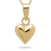 hart ketting in verguld sterlingzilver met hanger in 14 karaat goud - Amoré