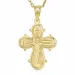 dagmarkruis ketting in verguld sterlingzilver met hanger in 14 karaat goud - Amoré