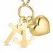 geloof-hoop-liefde ketting in verguld sterlingzilver met hanger in 8 karaat goud - Amoré
