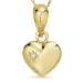 hart ketting in verguld sterlingzilver met hanger in 8 karaat goud