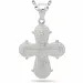 dagmarkruis ketting in zilver met hanger in zilver