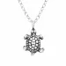 schildpad ketting in zilver met hanger in zilver