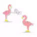 flamingo oorbellen in zilver