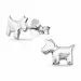 Klein honden oorbellen in zilver