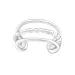 Rond ear cuff in zilver