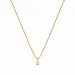 lab grown diamant hanger met ketting in 925 caraat verguld sterlingzilver 0,035 ct
