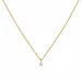 lab grown diamant hanger met ketting in 925 caraat verguld sterlingzilver 0,062 ct