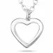 hart ketting in zilver met hartjes hanger in zilver