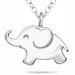 Klein olifant ketting in zilver