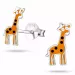 Goedkoop giraf oorbellen in zilver