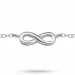 Klein infinity armband in zilver met infinity hanger in zilver