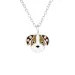 honden ketting in zilver met hanger in zilver