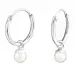 12 mm parel creool in zilver