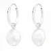 12 mm parel creool in zilver
