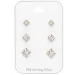 4 x 5 x 6 mm zirkoon oorsteker in verguld sterlingzilver