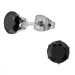 6 mm zwart zirkoon oorsteker in titanium