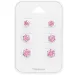 4 x 5 x 6 mm roze zirkoon oorsteker in titanium