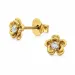 bloem lab grown diamant oorsteker in verguld sterlingzilver met lab grown diamant 