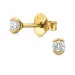 oorsteker in verguld sterlingzilver met lab grown diamant 