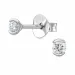 oorsteker in zilver met lab grown diamant 