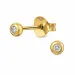 oorsteker in verguld sterlingzilver met lab grown diamant 