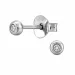 oorsteker in zilver met lab grown diamant 