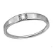 lab grown diamant solitaire ring in gerodineerd zilver