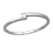 lab grown diamant solitaire ring in gerodineerd zilver