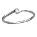 lab grown diamant solitaire ring in gerodineerd zilver